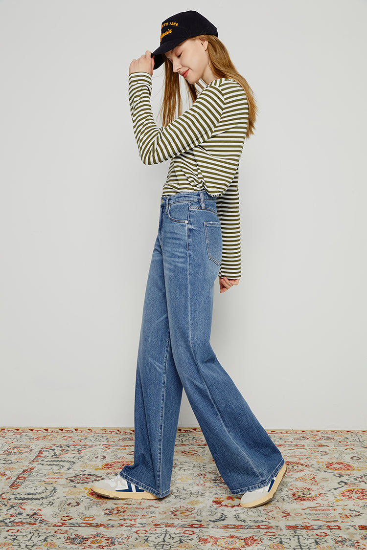 Angeles High Rise Baggy Classic Jeans