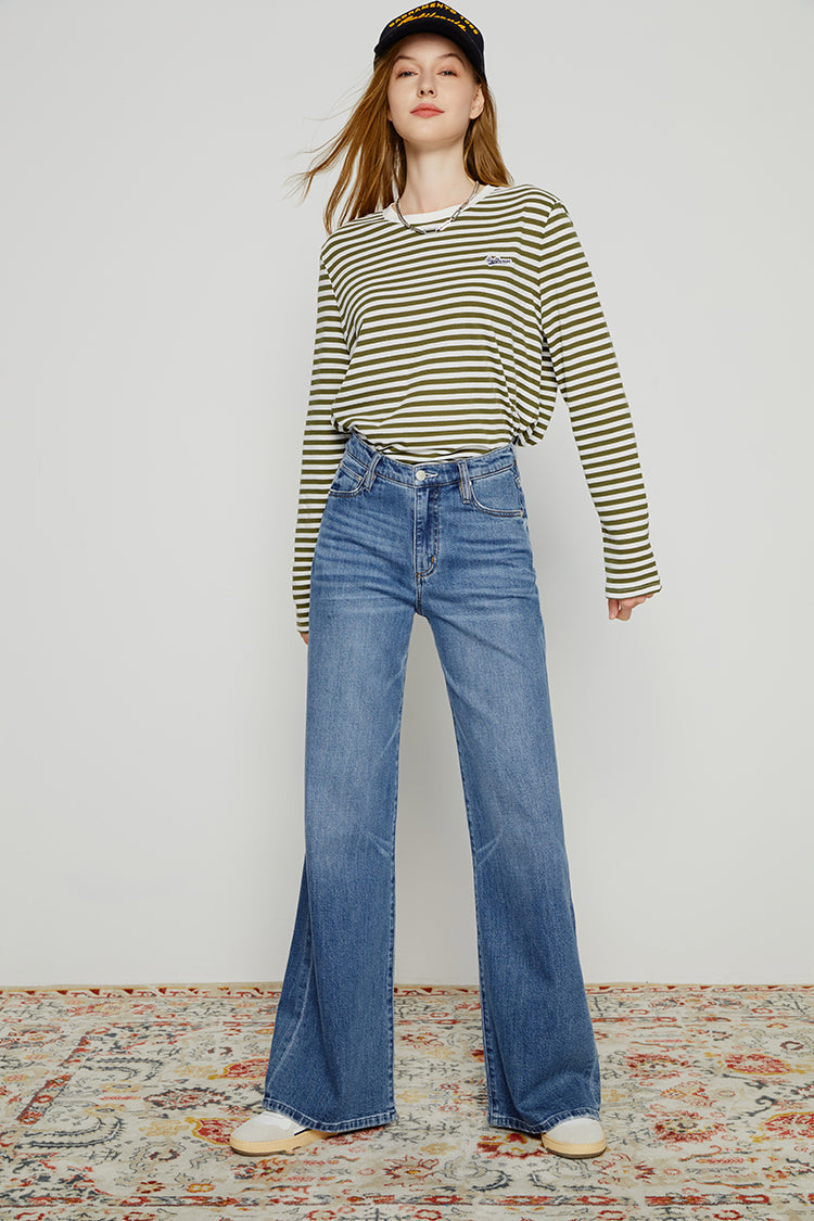Angeles High Rise Baggy Classic Jeans