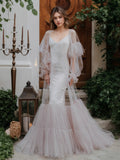 Luxury 3 colors Layered Tulle Sheer Robe | Couture Ruffle Boudoir Robe