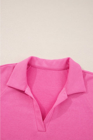 Kayli Solid Collared Central Seam Two Piece Sets