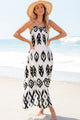 Jordy Black Western Aztec Printed Fashion Vacation Sundress