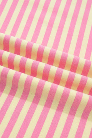 Estela Plus Size Stripe Boxy Two Piece Sets