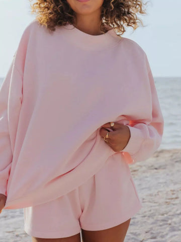 Darla Relaxed Fit Round Neck Two Piece Sets