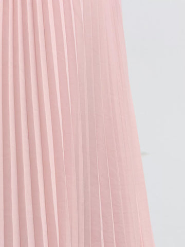 Karina Frill Lapel Collar Pleated Two Piece Sets