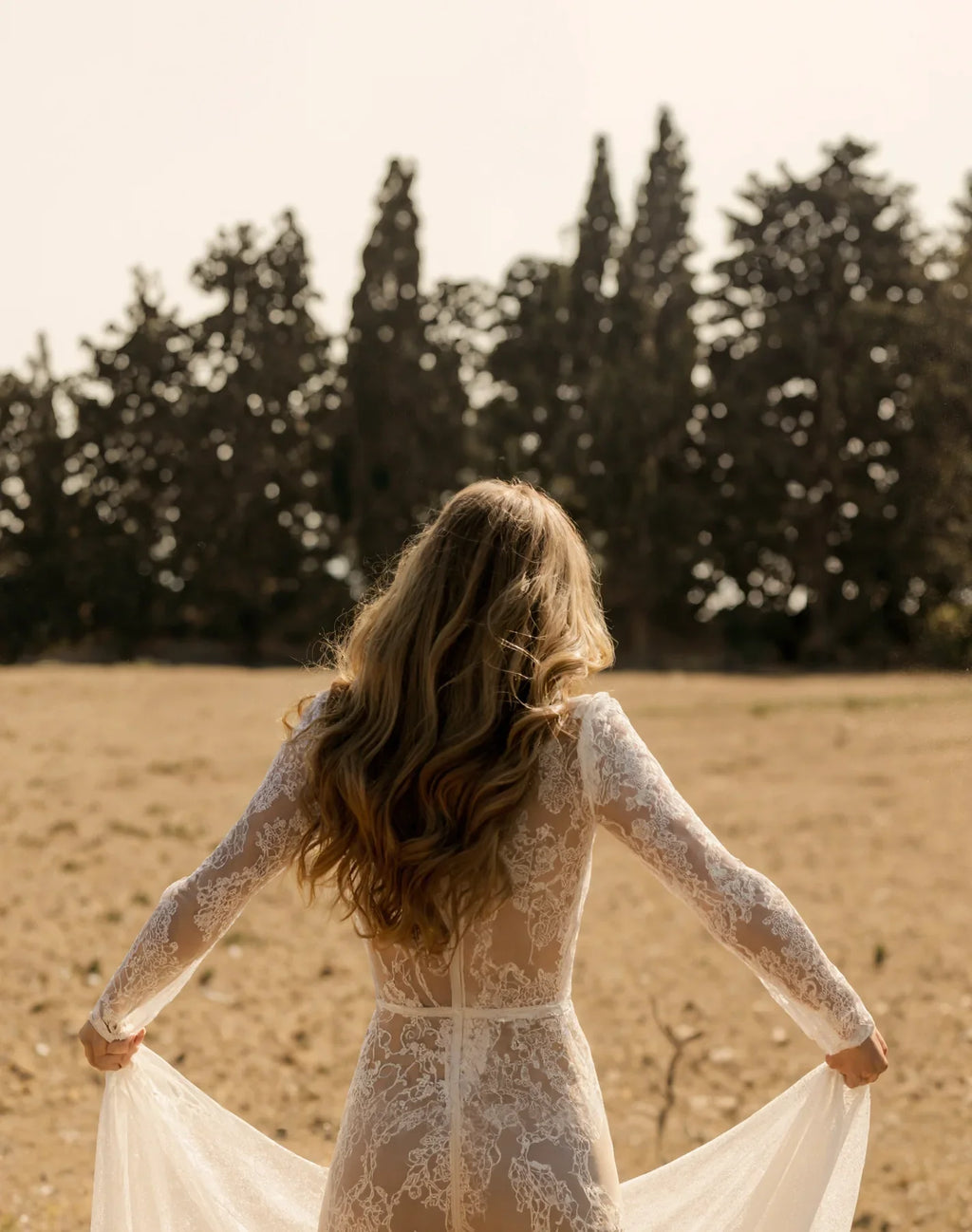 Luxury Long Sleeve Lace Sheer Robe | Bridal Getting Ready & Boudoir Gown