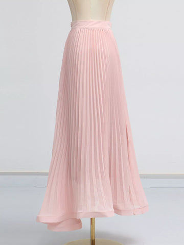 Karina Frill Lapel Collar Pleated Two Piece Sets