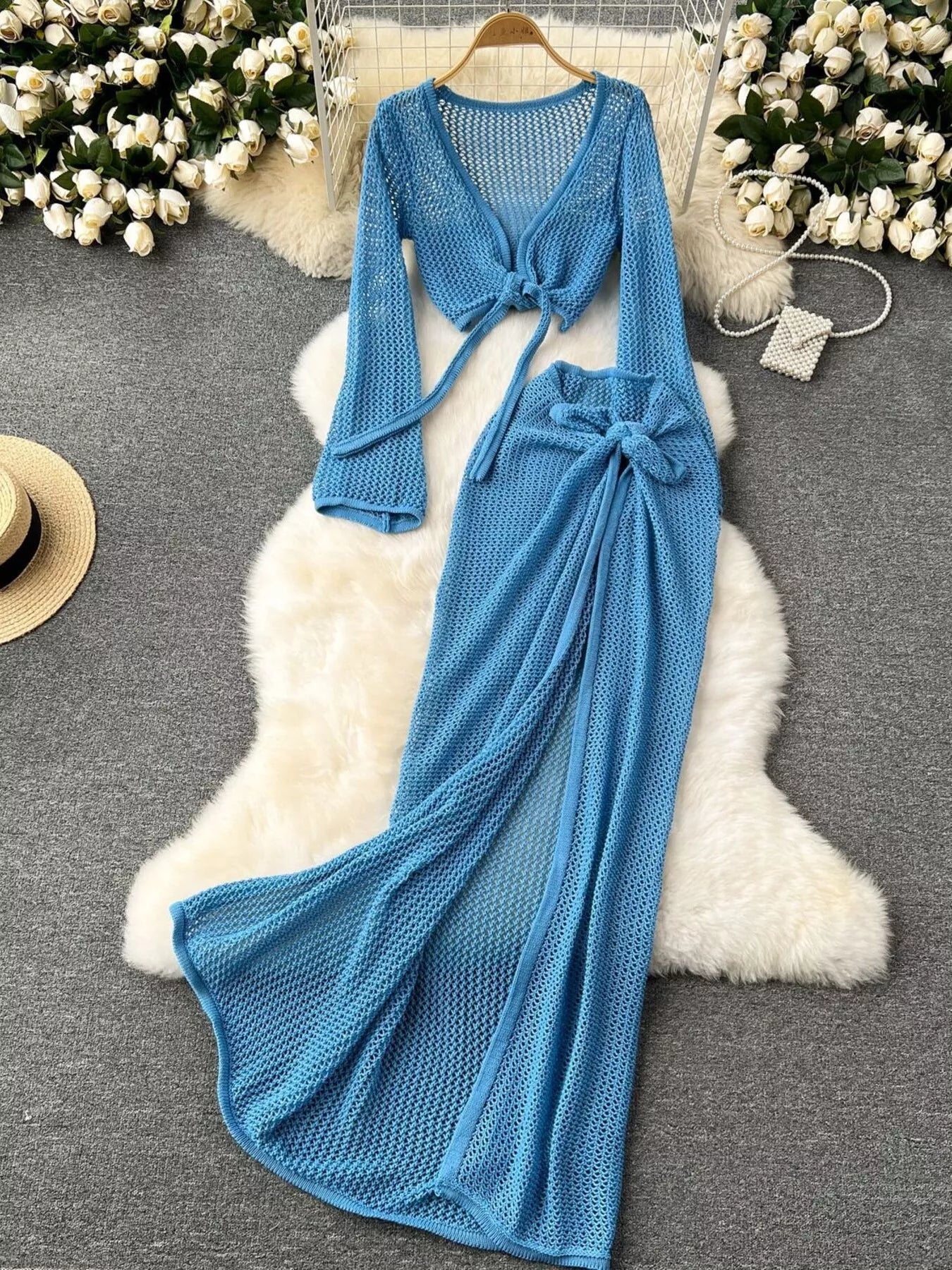 Denisse Knitted Elegant Two Piece Sets