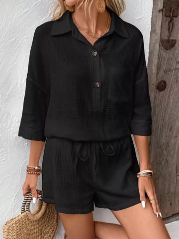 Renata Pretty Button Detail Two Piece Sets