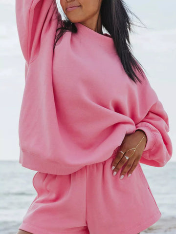 Darla Relaxed Fit Round Neck Two Piece Sets