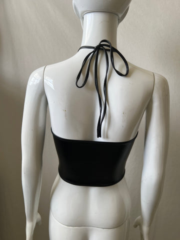Autumn Leather Tight Elastic Wrapped Chest