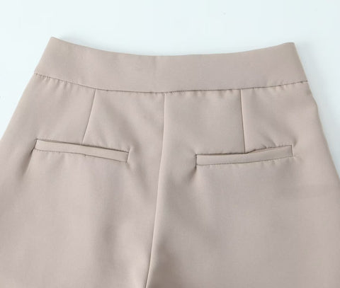 Women Clothing Spring Autumn Trousers Hemmed Straight Pants Women High Waist All-Matching Casual Pants