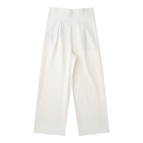 Strap Decorative Straight Leg Pants Autumn High Waist Slimming Casual Pants Small Draped Mop Trousers Women