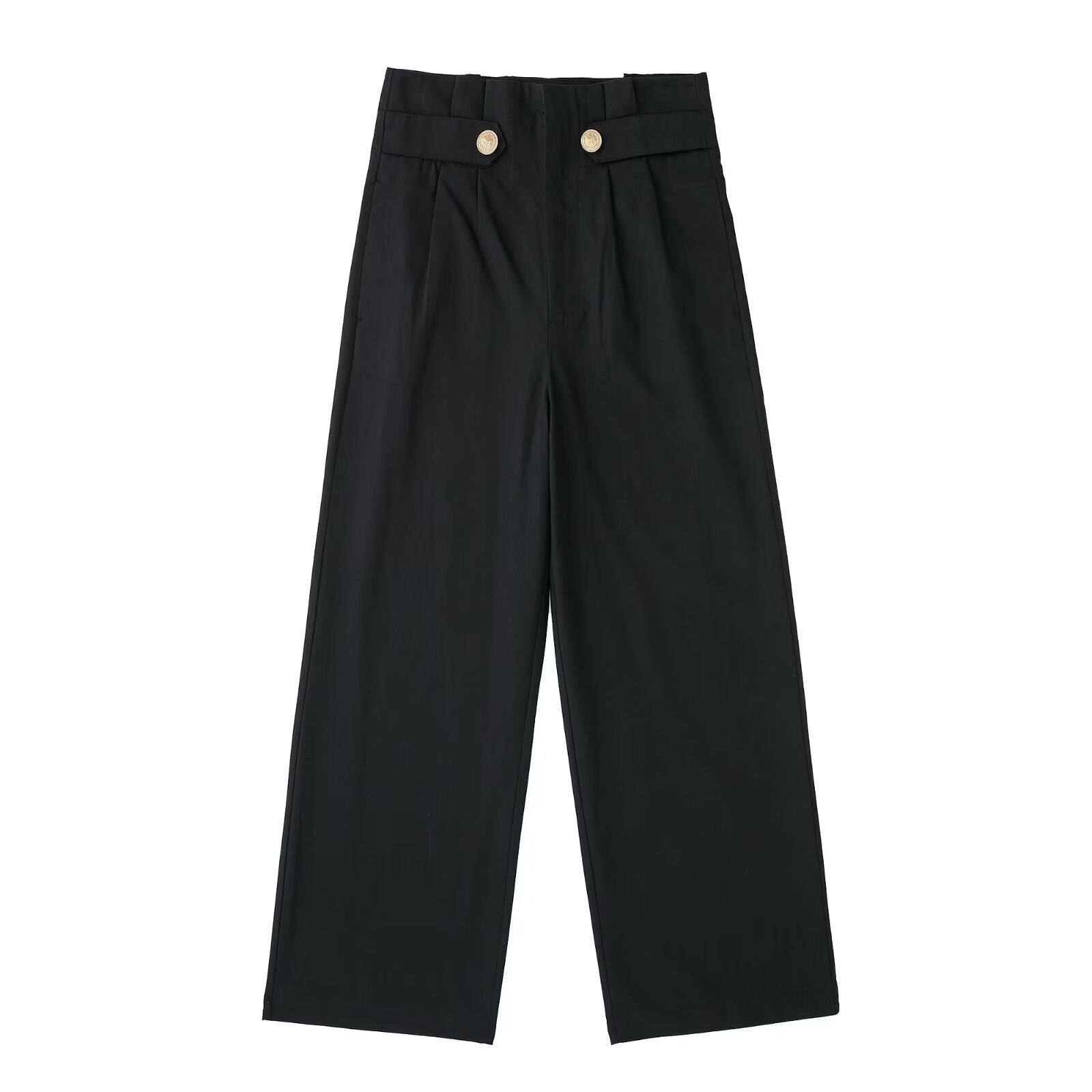 Strap Decorative Straight Leg Pants Autumn High Waist Slimming Casual Pants Small Draped Mop Trousers Women