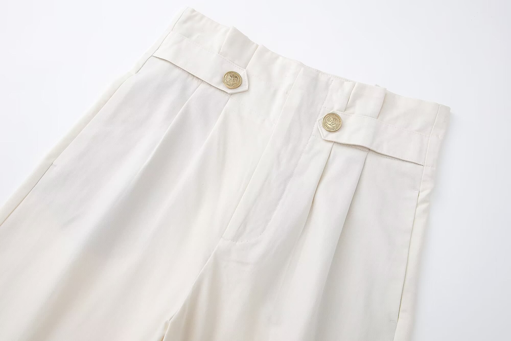 Strap Decorative Straight Leg Pants Autumn High Waist Slimming Casual Pants Small Draped Mop Trousers Women