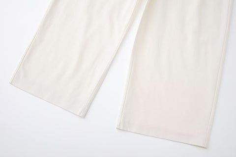 Strap Decorative Straight Leg Pants Autumn High Waist Slimming Casual Pants Small Draped Mop Trousers Women