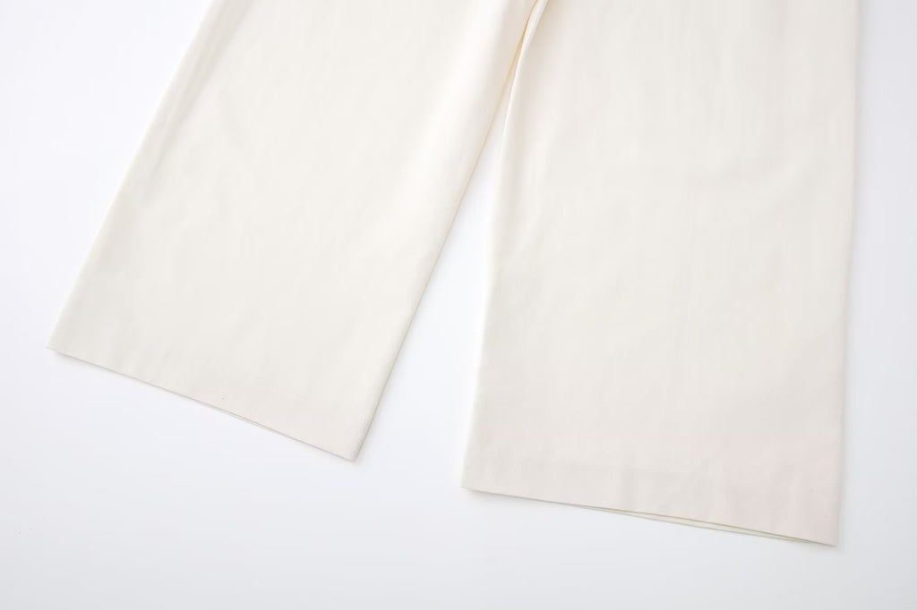 Strap Decorative Straight Leg Pants Autumn High Waist Slimming Casual Pants Small Draped Mop Trousers Women