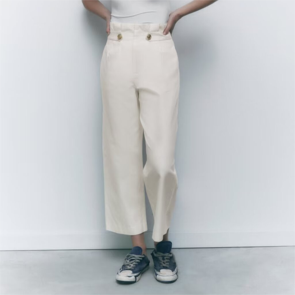 Strap Decorative Straight Leg Pants Autumn High Waist Slimming Casual Pants Small Draped Mop Trousers Women