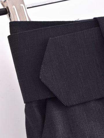 Women Belt Casual Pants Black