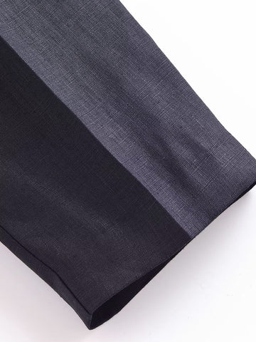 Women Belt Casual Pants Black