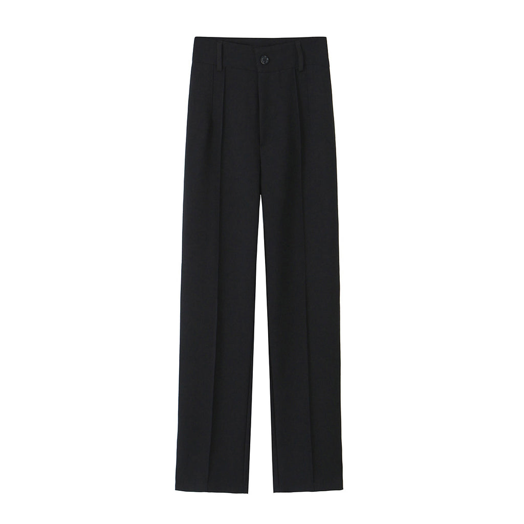 Spring Women Clothing Button Pleated Casual Pants Women