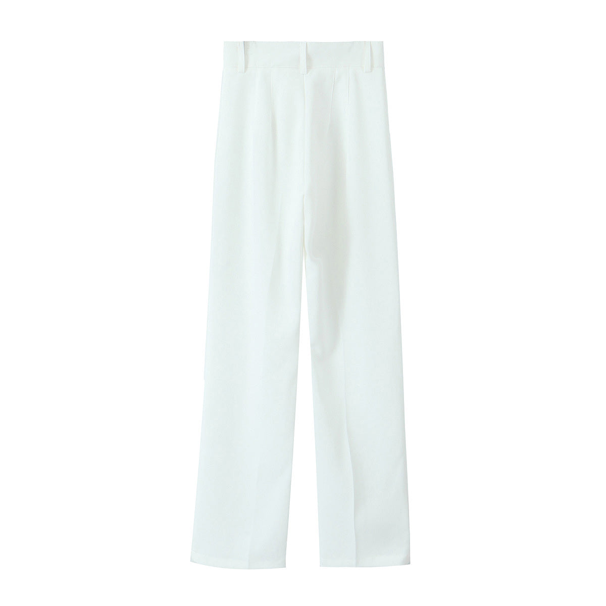 Spring Women Clothing Button Pleated Casual Pants Women