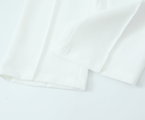 Spring Women Clothing Button Pleated Casual Pants Women