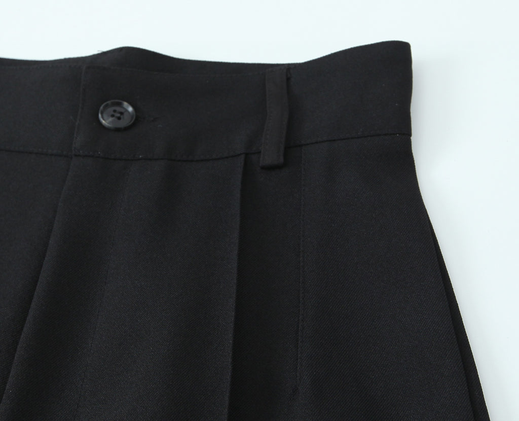 Spring Women Clothing Button Pleated Casual Pants Women