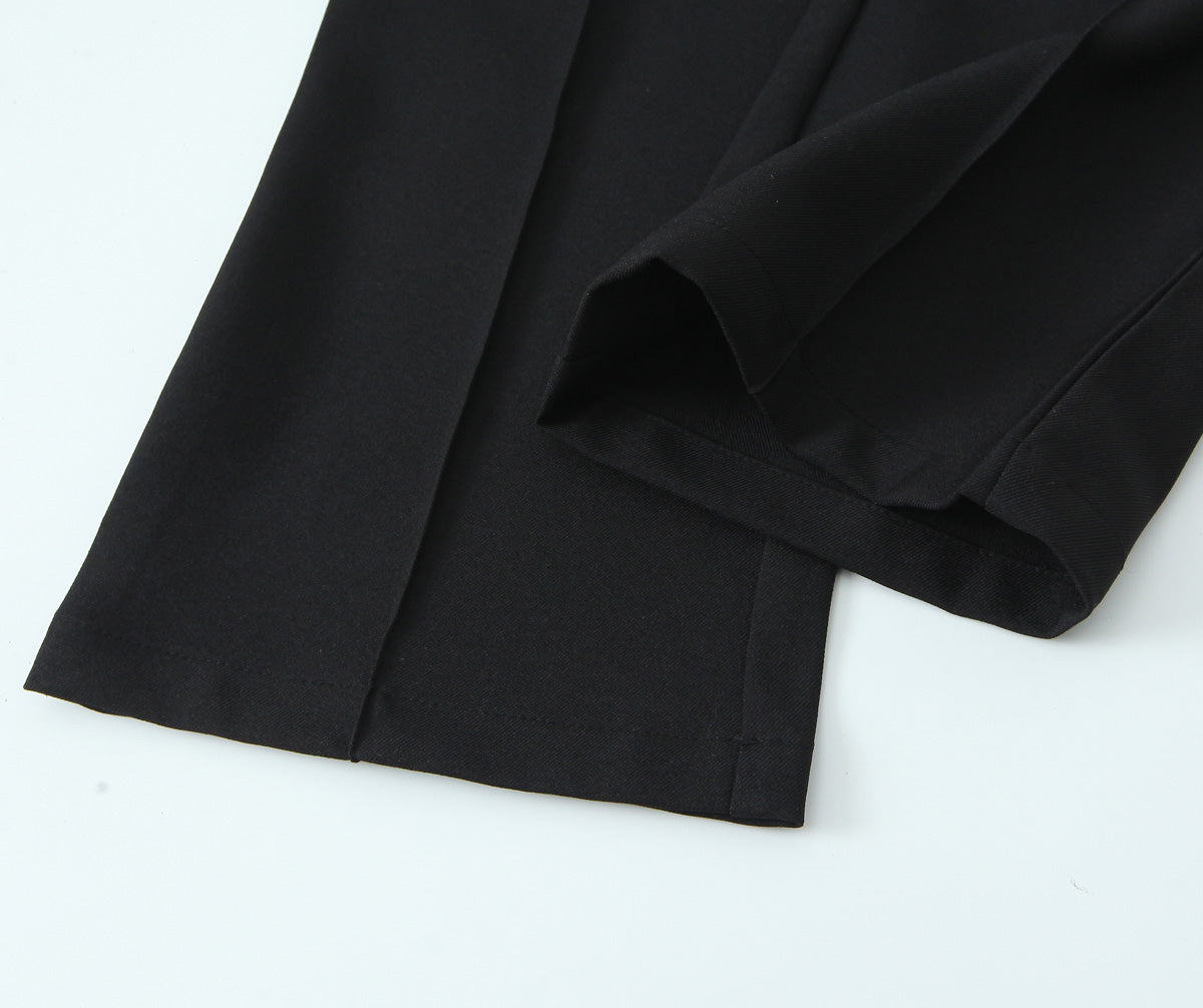Spring Women Clothing Button Pleated Casual Pants Women