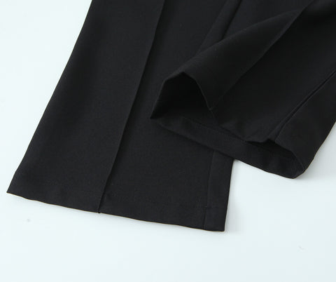 Spring Women Clothing Button Pleated Casual Pants Women