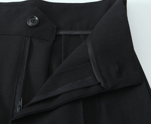 Spring Women Clothing Button Pleated Casual Pants Women