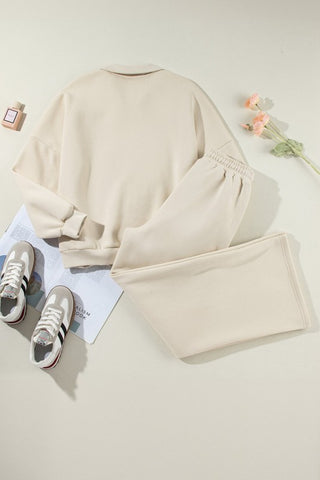 Belen Solid Zip-Up Drawstring Two Piece Sets