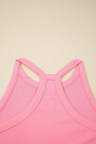 Aome Sleeveless Cropped Pocketed Two Piece Sets