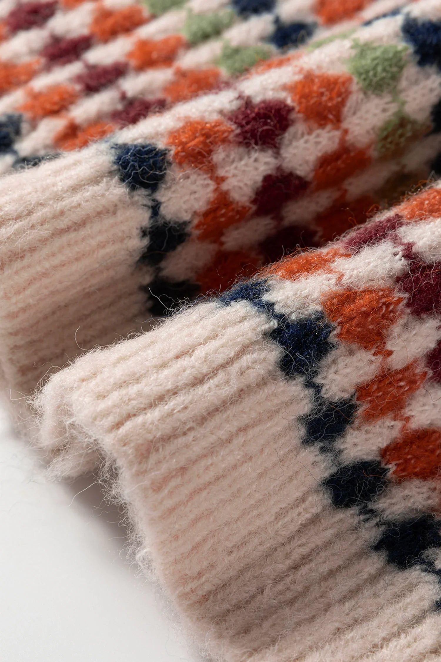 Tiffany Multicolour Dotty Striped Pattern Knit Drop Shoulder Sweater
