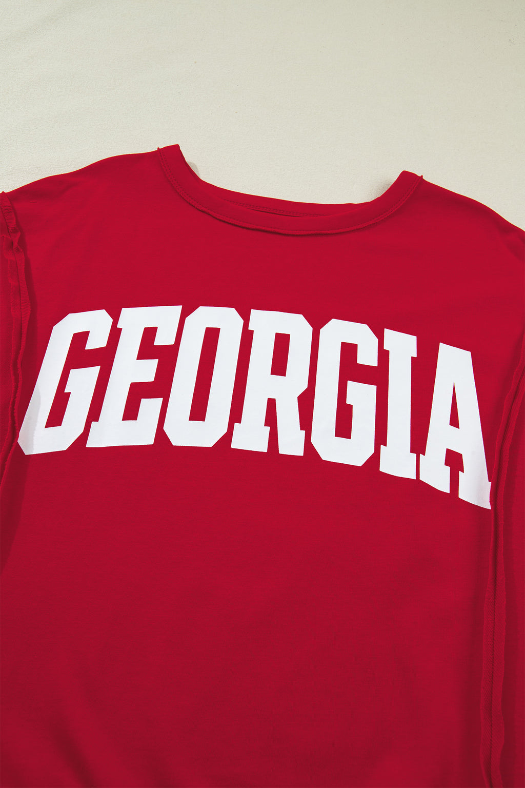 Racing Red GEORGIE Letter Drop Shoulder