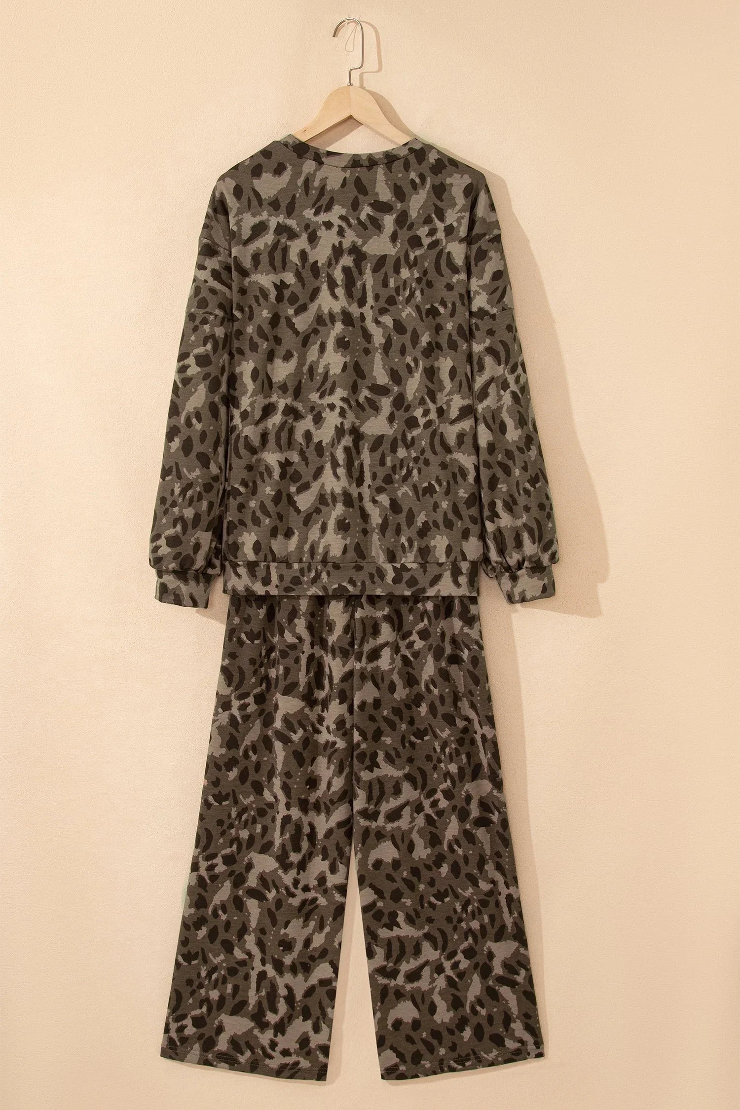 Milagros Leopard Patchwork And Drawstring Two Piece Sets
