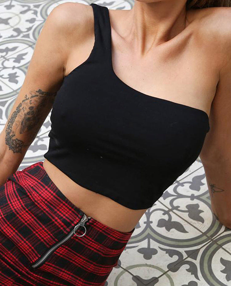 women One Shoulder Cropped  Clothing