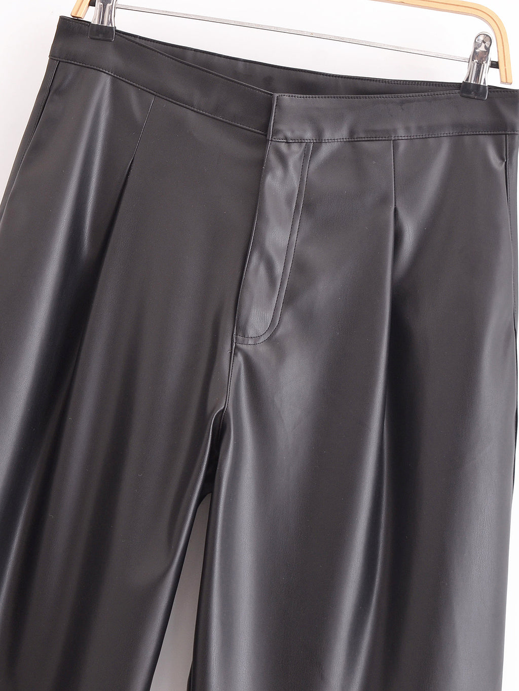 Women All Match Leather Balloon Trousers