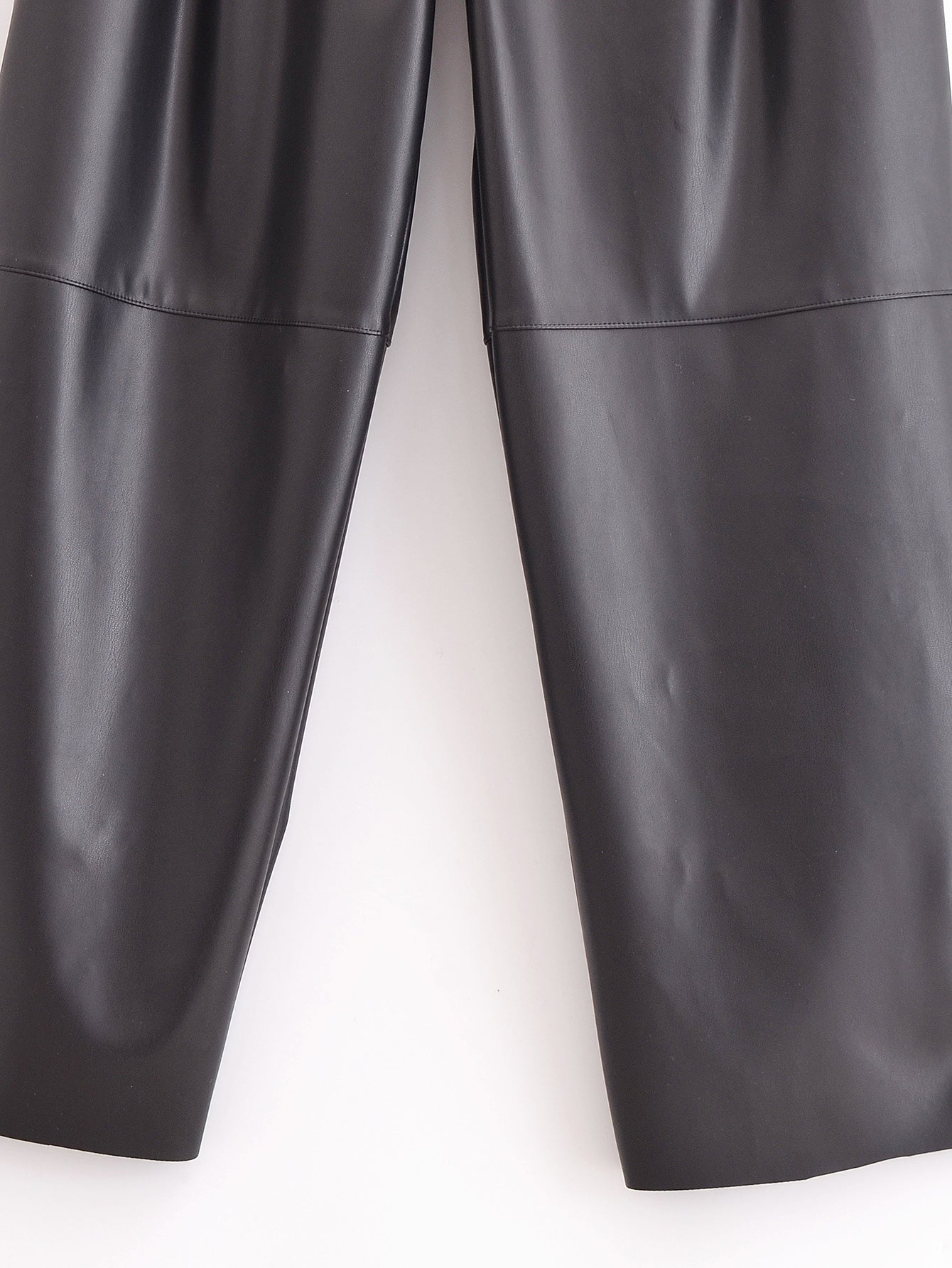 Women All Match Leather Balloon Trousers