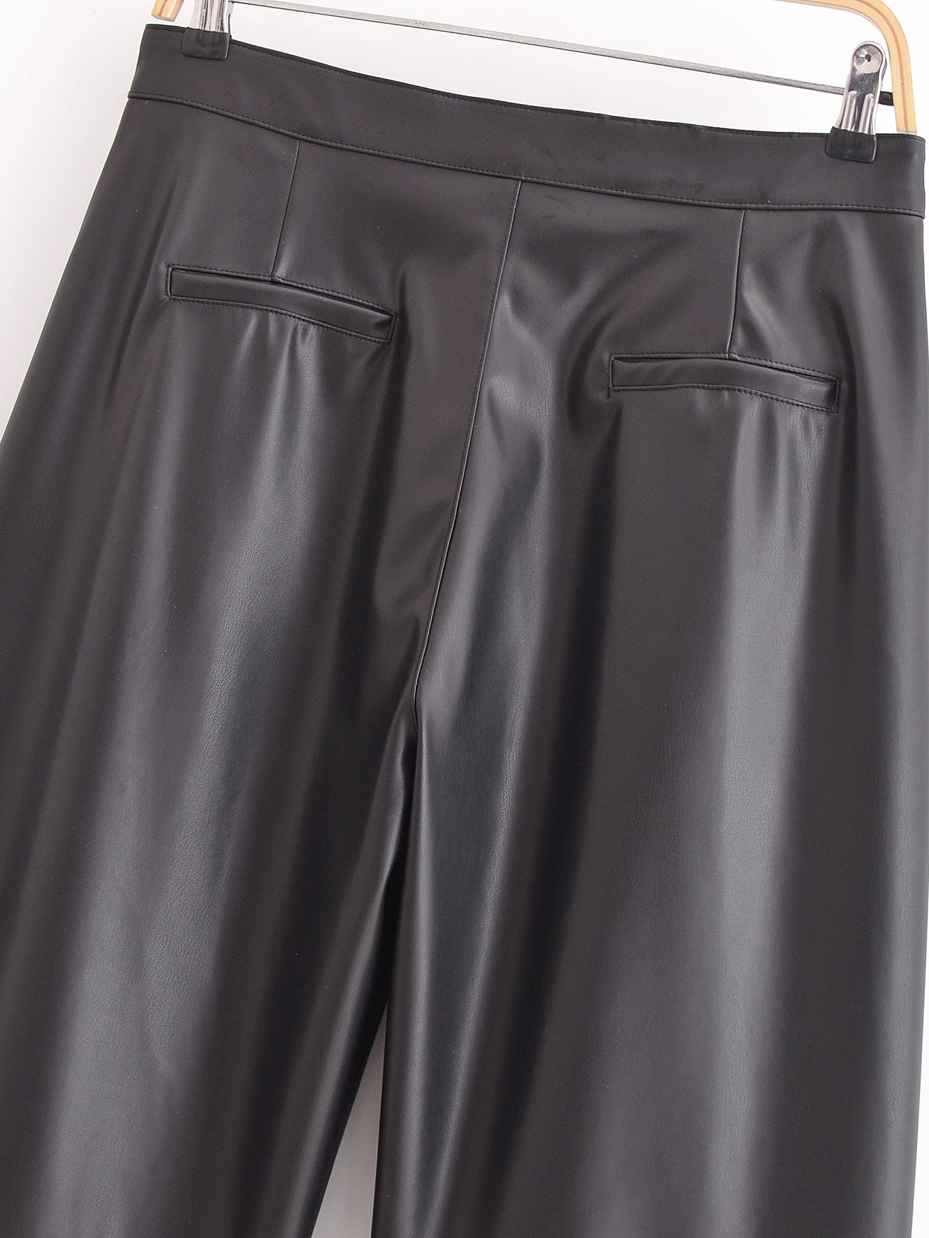 Women All Match Leather Balloon Trousers
