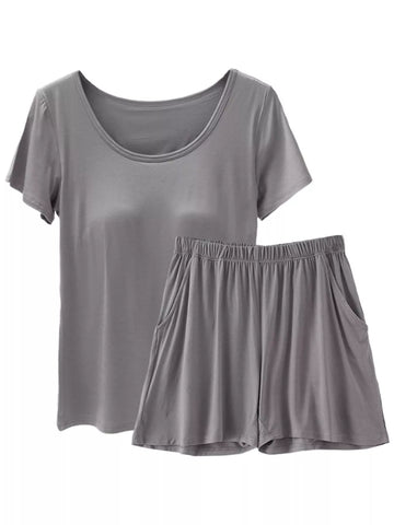 Manuela Padded Modal Short Sleeve Two Piece Sets