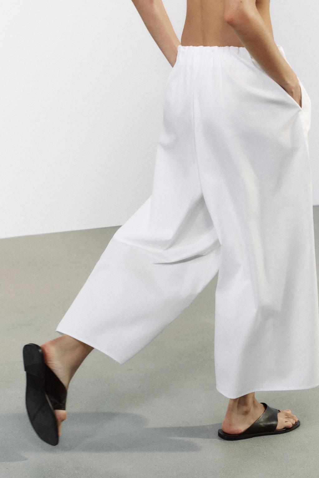 Spring Autumn Office Brand Faux Leather Shuai High Grade Loose Straight Casual Wide Leg Pants