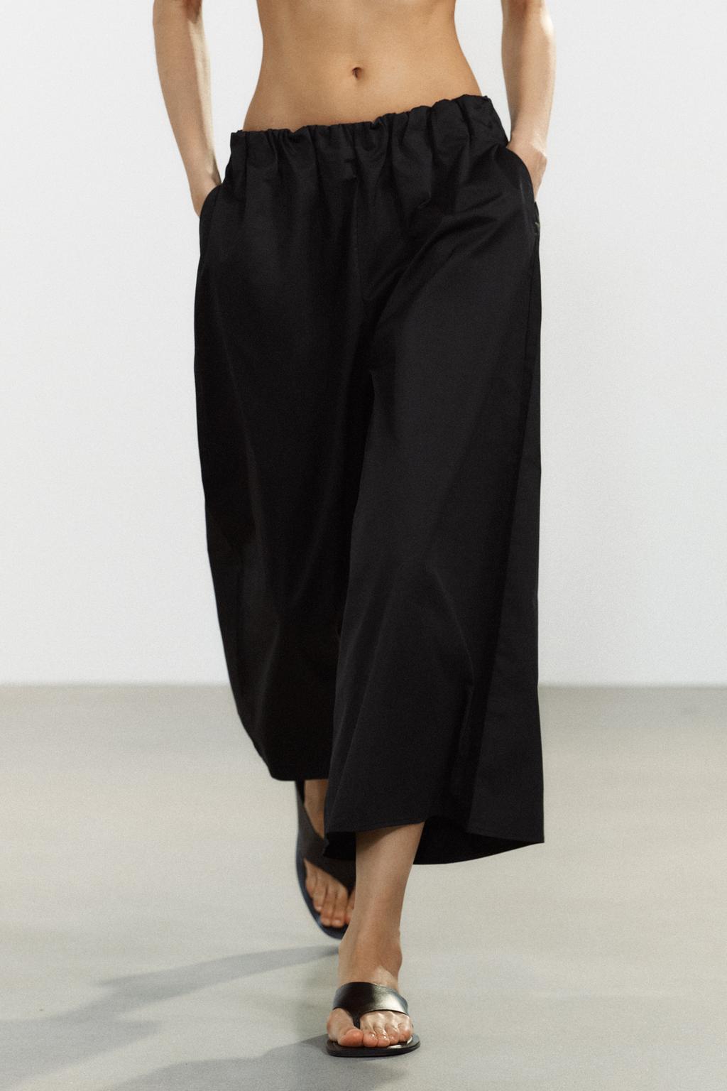 Spring Autumn Office Brand Faux Leather Shuai High Grade Loose Straight Casual Wide Leg Pants