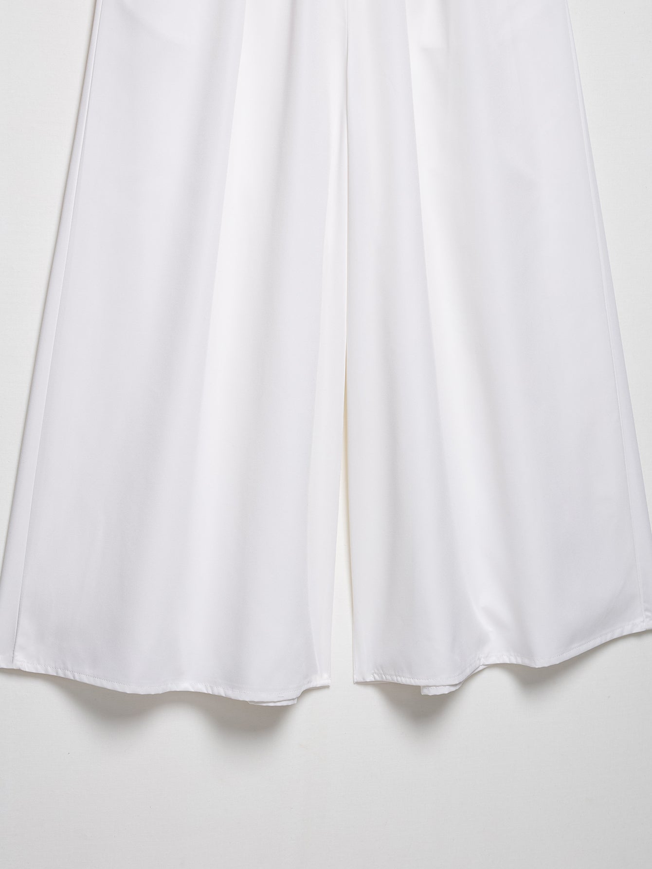 Spring Autumn Office Brand Faux Leather Shuai High Grade Loose Straight Casual Wide Leg Pants