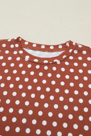 Marian Polka Dot Short Sleeve Two Piece Sets