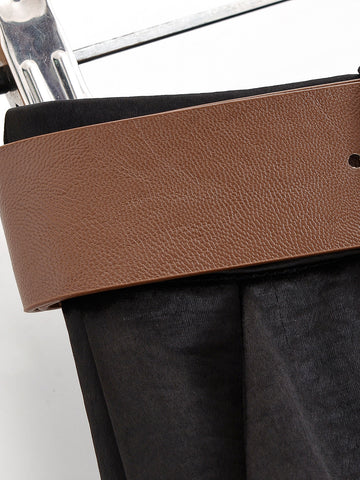 Women Clothing Western Belt Satin Trousers
