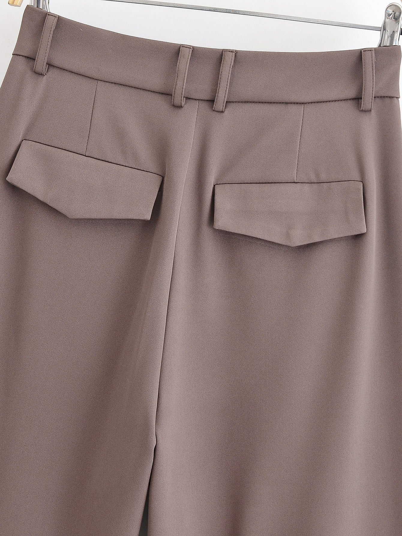 Women Flip Double Pleated Wide Leg Pants