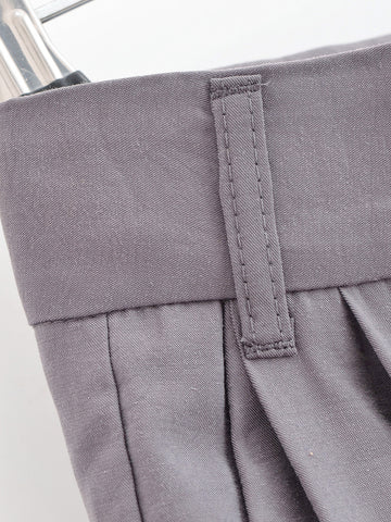Women Flip Double Pleated Wide Leg Pants