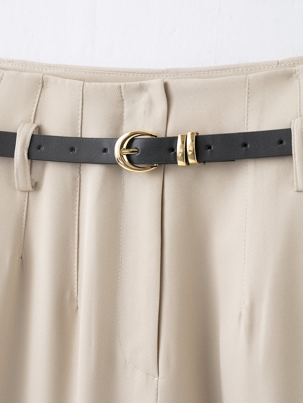Women Clothing Spring Autumn with Belt High Waist Straight Casual Pants