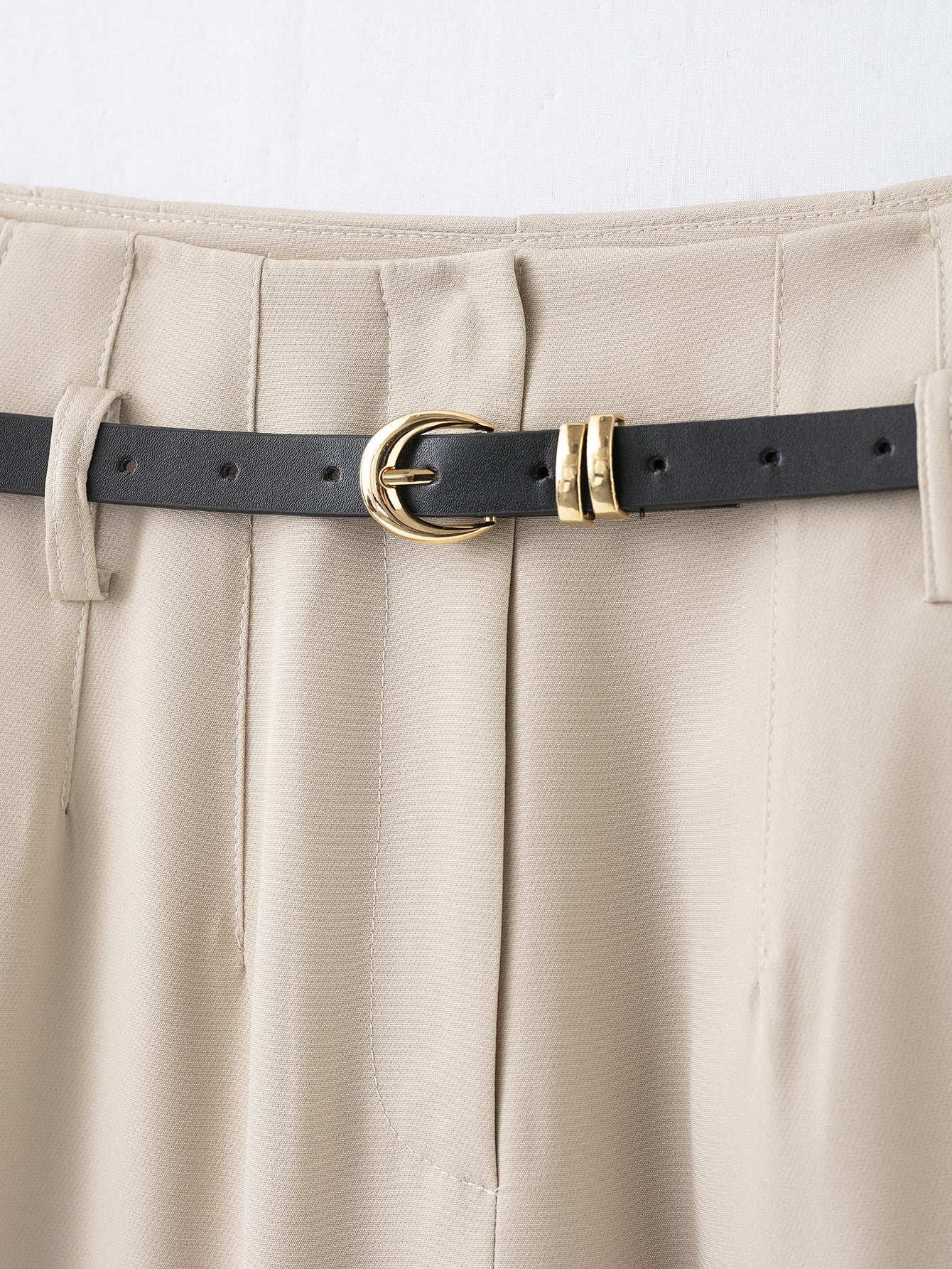 Women Clothing Spring Autumn with Belt High Waist Straight Casual Pants