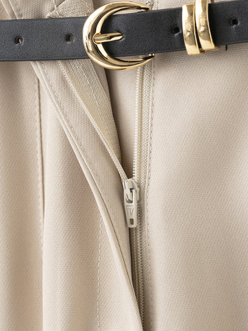 Women Clothing Spring Autumn with Belt High Waist Straight Casual Pants
